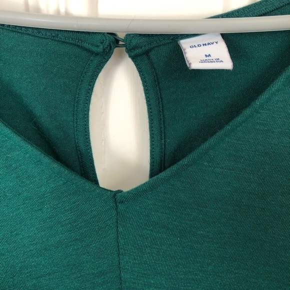 OLD Navy Forest Green Drapey Festive Jumpsuit Medium - Picture 5 of 7